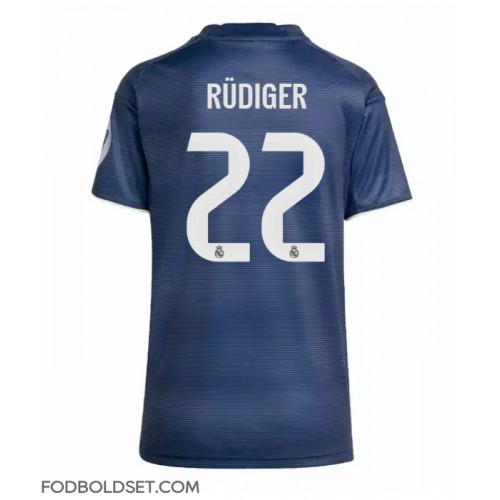 Real Madrid Antonio Rudiger #22 Udebanetrøje Dame 2025-26 Kortærmet